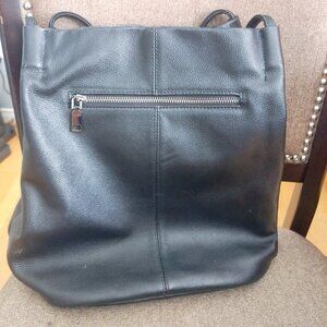 Iswee Genuine Leather Tote Bucket Shoulder Bag